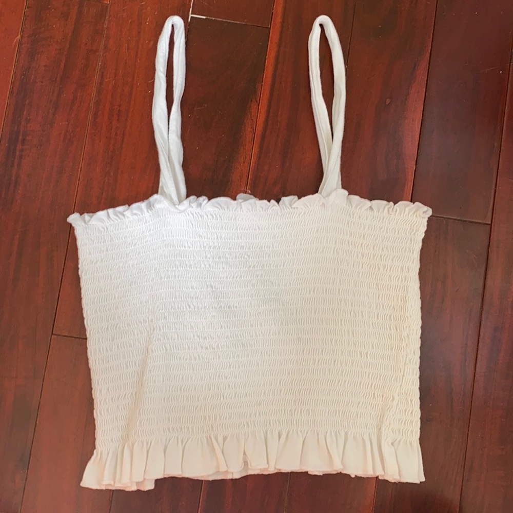 White Smocked Top